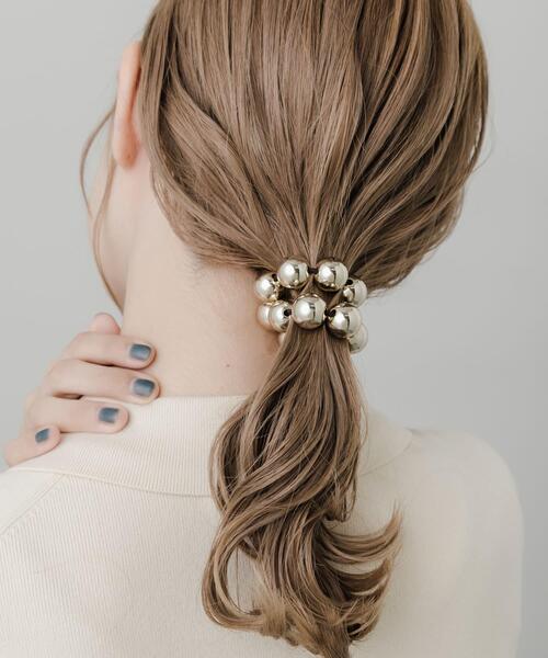 SMELLY（スメリー）の「メタルボールヘアゴム（ヘアゴム・レディース・ゴールド/シルバー・-）」の6枚目の写真