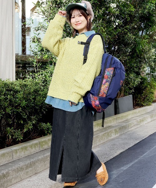 チチカカ(チチカカ)の「デニムスリットナロースカート(スカート・レディース・ブラック/ライトブルー/インディゴブルー・FREE)」の17枚目の写真