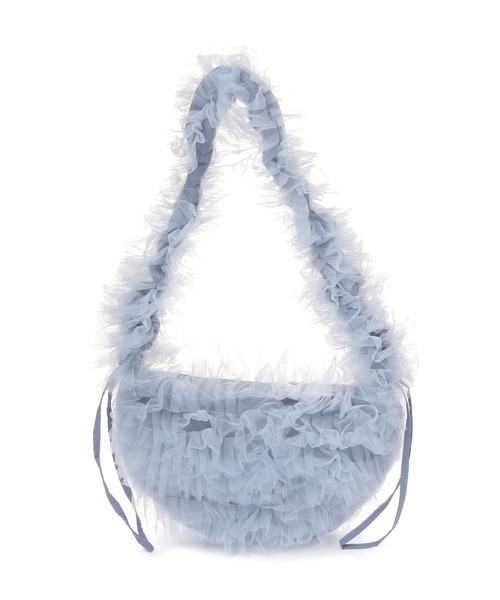 LAKOLE（ラコレ）の「チュールフリル2WAYバッグ / 250979（ショルダーバッグ・レディース・ライトグレー/ライトブルー/ブラック・FREE）」の17枚目の写真