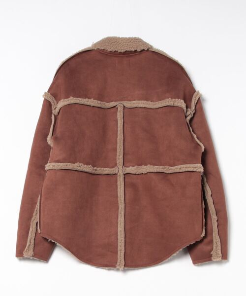 セール】【White Line】 オーバーサイズ ムートン ジャケット