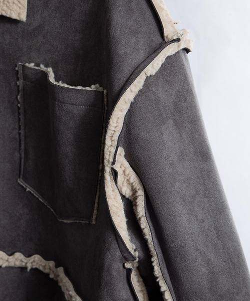 セール】【White Line】 オーバーサイズ ムートン ジャケット