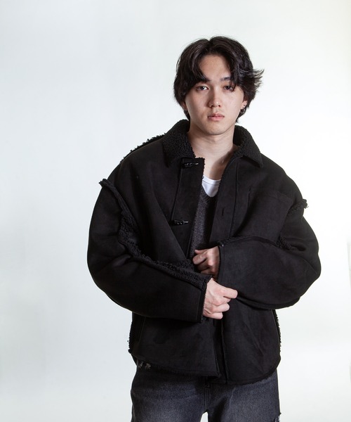 セール】【White Line】 オーバーサイズ ムートン ジャケット