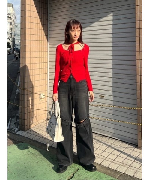 セール】J/W KNEE DENIM PT-E ジャストウエスト デニム パンツ