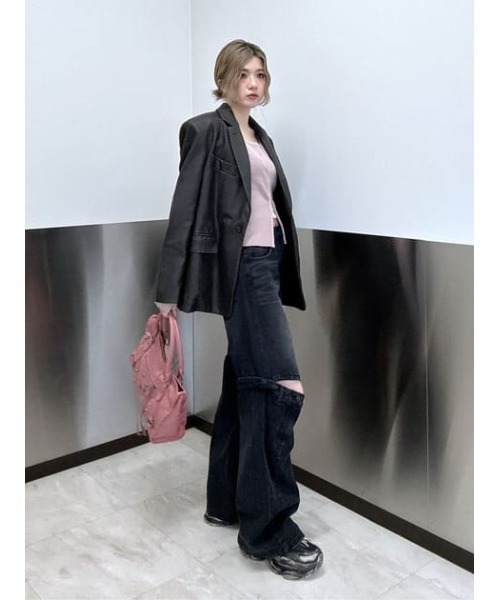 J/W KNEE DENIM PT-E ジャストウエスト デニム パンツ イー2 セール】J/W KNEE DENIM PT-E ジャストウエスト デニム パンツ