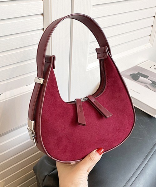 Futier land（フューティアランド）の「三日月ハンドバッグ（ハンドバッグ・レディース・ブラック/キャメル/ワインレッド・FREE）」の3枚目の写真