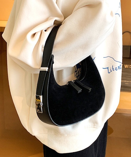 Futier land（フューティアランド）の「三日月ハンドバッグ（ハンドバッグ・レディース・ブラック/キャメル/ワインレッド・FREE）」の4枚目の写真