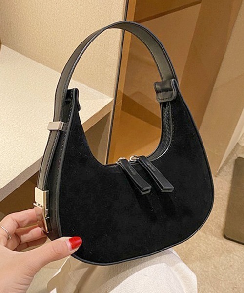 Futier land（フューティアランド）の「三日月ハンドバッグ（ハンドバッグ・レディース・ブラック/キャメル/ワインレッド・FREE）」の13枚目の写真