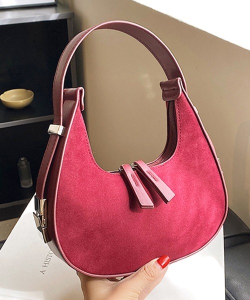 Futier land（フューティアランド）の「三日月ハンドバッグ（ハンドバッグ・レディース・ブラック/キャメル/ワインレッド・FREE）」の14枚目の写真