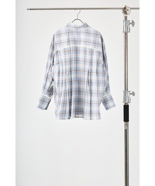 CHIGNON（シニヨン）の「CHIGNON チェック2WAYシャツ（Tシャツ/カットソー・レディース・サックスブルー/ベージュ・FREE）」の16枚目の写真