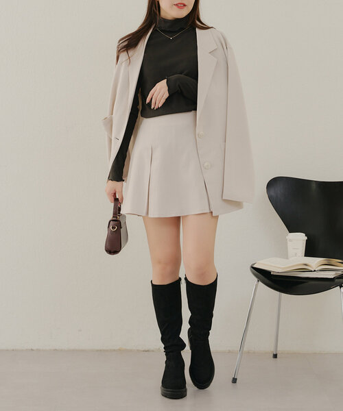 NAO（ナオ）の「起毛リブ メロータートルロンT（Tシャツ/カットソー・レディース・ピンク/アイボリー/ブラック/グレイッシュベージュ・FREE）」の17枚目の写真