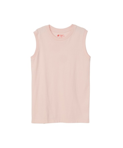 HANES(ヘインズ)の「【Hanes/ヘインズ】レディース レディース ジャパンフィットフォーハー【2枚組】スリーブレスTシャツ 5.3oz(Tシャツ/カットソー・レディース・ホワイト×ピンク・LARGE/MEDIUM)」の2枚目の写真
