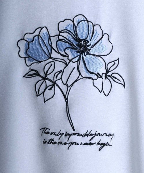 ANPAS（アンパス）の「ANPAS Ponte Fabric Flower Embroidery Oversized Sweat-Shirt/ANPAS 別注 ポンチ 花柄 刺繍 オーバーサイズ 長袖シャツ ロンT スウェット トップス トレーナー メンズ レディース（Tシャツ/カットソー・メンズ・ブラック/ホワイト/ホワイト系その他/ブラック系その他/グレー系その他/グレー・M/L）」の20枚目の写真