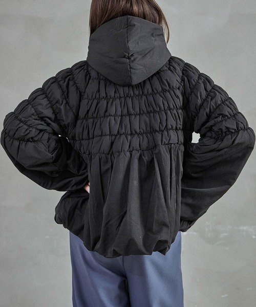 【セール】T/Nタフタ 中綿シャーリングバルーンジャケット（ダウンジャケット/コート）｜Fashion Letter（ファッションレター）