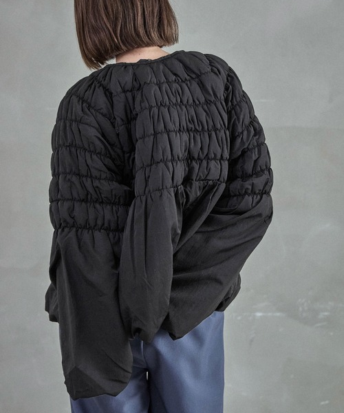 【セール】T/Nタフタ 中綿シャーリングバルーンジャケット（ダウンジャケット/コート）｜Fashion Letter（ファッションレター）