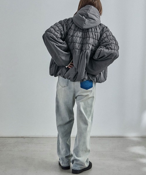 【セール】T/Nタフタ 中綿シャーリングバルーンジャケット（ダウンジャケット/コート）｜Fashion Letter（ファッションレター）