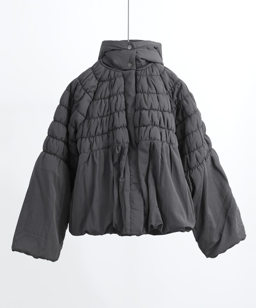 【セール】T/Nタフタ 中綿シャーリングバルーンジャケット（ダウンジャケット/コート）｜Fashion Letter（ファッションレター）