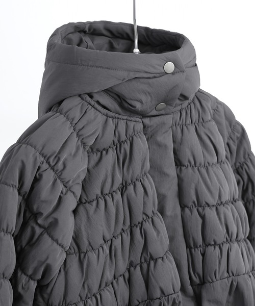 【セール】T/Nタフタ 中綿シャーリングバルーンジャケット（ダウンジャケット/コート）｜Fashion Letter（ファッションレター）