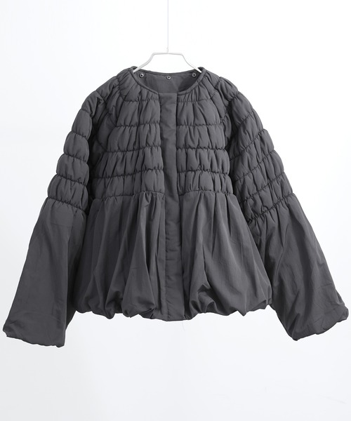 【セール】T/Nタフタ 中綿シャーリングバルーンジャケット（ダウンジャケット/コート）｜Fashion Letter（ファッションレター）