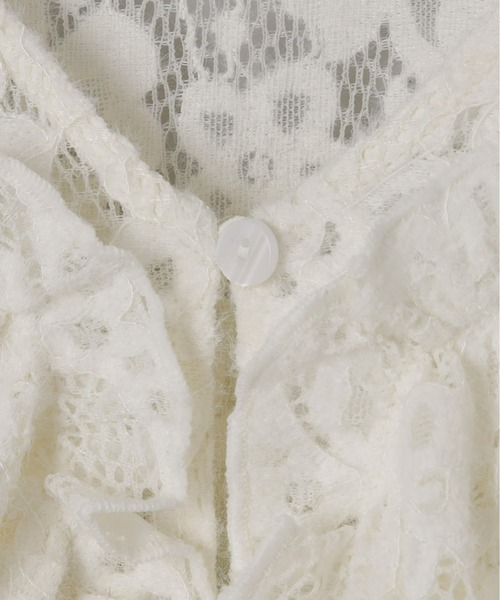 Olu.（オルドット）の「2wayフラワーレースフリルトップス（シャツ/ブラウス・レディース・アイボリー/ブラック・FREE）」の18枚目の写真