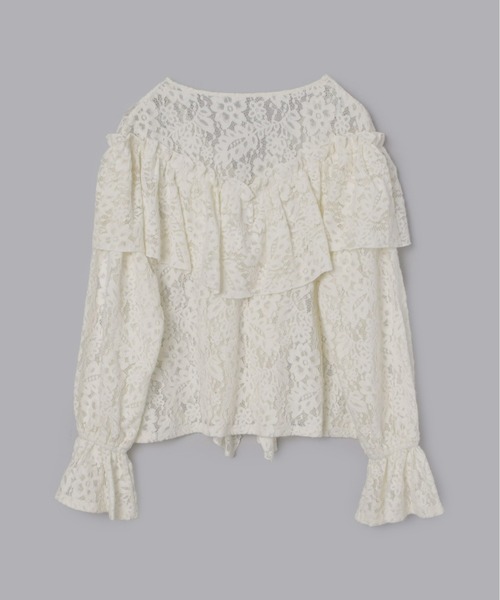 Olu.（オルドット）の「2wayフラワーレースフリルトップス（シャツ/ブラウス・レディース・アイボリー/ブラック・FREE）」の22枚目の写真