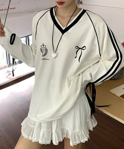 リボンラインゲームシャツ（シャツ/ブラウス）｜wilful（ウルフル）