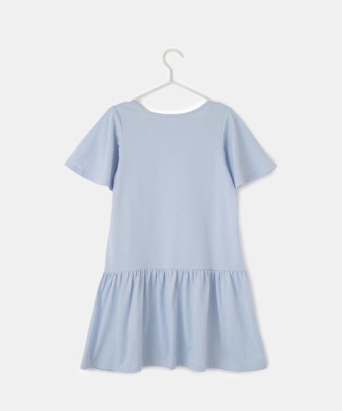 ROPE' PICNIC(ロペピクニック)の「【KIDS】デザインネックカットソーワンピース(ワンピース・キッズ・サックスブルー/ブラック・S/M/L)」の4枚目の写真