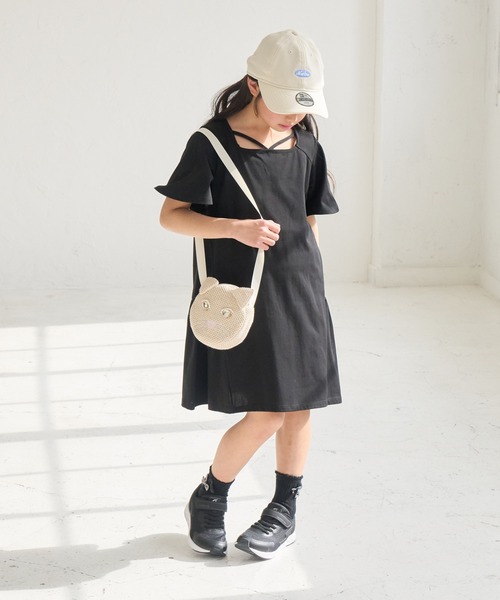 ROPE' PICNIC(ロペピクニック)の「【KIDS】デザインネックカットソーワンピース(ワンピース・キッズ・サックスブルー/ブラック・S/M/L)」の15枚目の写真