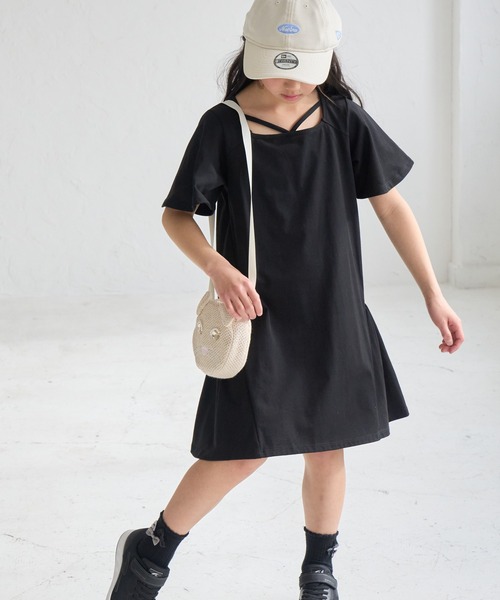 ROPE' PICNIC(ロペピクニック)の「【KIDS】デザインネックカットソーワンピース(ワンピース・キッズ・サックスブルー/ブラック・S/M/L)」の17枚目の写真