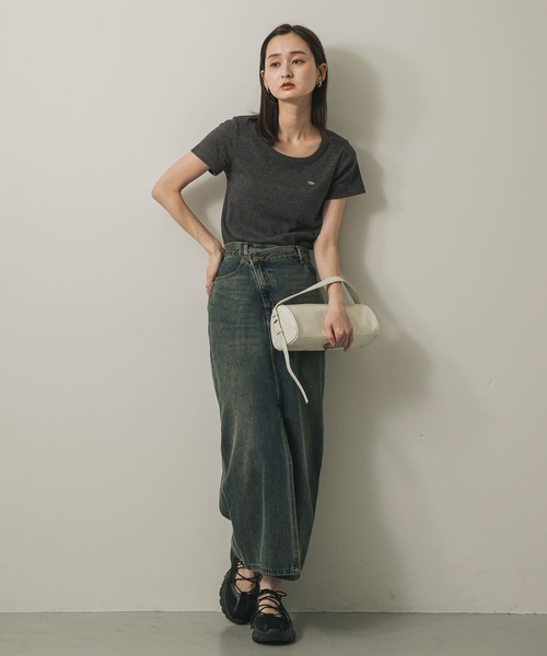 SENSE OF PLACE by URBAN RESEARCH(センスオブプレイスバイアーバンリサーチ)の「ハクプリントドラムバッグ(ハンドバッグ・レディース・アイボリー/ブラック/グレー・ONE)」の5枚目の写真