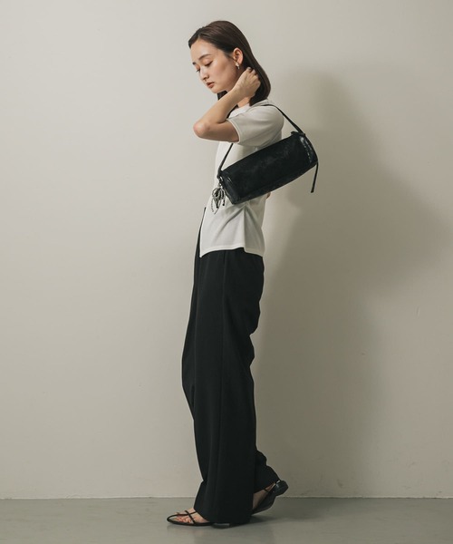 SENSE OF PLACE by URBAN RESEARCH(センスオブプレイスバイアーバンリサーチ)の「ハクプリントドラムバッグ(ハンドバッグ・レディース・アイボリー/ブラック/グレー・ONE)」の8枚目の写真