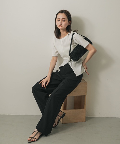 SENSE OF PLACE by URBAN RESEARCH(センスオブプレイスバイアーバンリサーチ)の「ハクプリントドラムバッグ(ハンドバッグ・レディース・アイボリー/ブラック/グレー・ONE)」の11枚目の写真