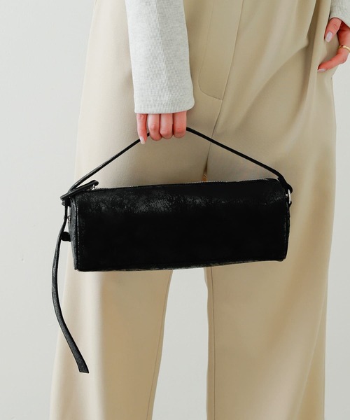 SENSE OF PLACE by URBAN RESEARCH(センスオブプレイスバイアーバンリサーチ)の「ハクプリントドラムバッグ(ハンドバッグ・レディース・アイボリー/ブラック/グレー・ONE)」の12枚目の写真