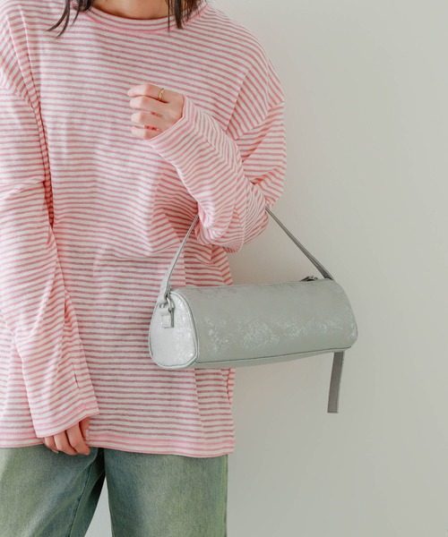 SENSE OF PLACE by URBAN RESEARCH(センスオブプレイスバイアーバンリサーチ)の「ハクプリントドラムバッグ(ハンドバッグ・レディース・アイボリー/ブラック/グレー・ONE)」の19枚目の写真