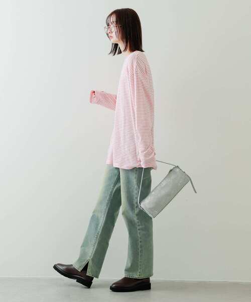 SENSE OF PLACE by URBAN RESEARCH(センスオブプレイスバイアーバンリサーチ)の「ハクプリントドラムバッグ(ハンドバッグ・レディース・アイボリー/ブラック/グレー・ONE)」の20枚目の写真