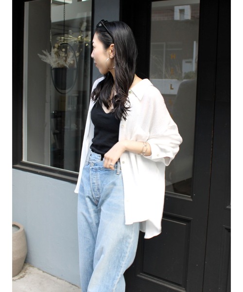 Ungrid（アングリッド）の「深Ｖネックキャミソール（キャミソール・レディース・オフホワイト/ヘザーグレー/ブラック・FREE）」の10枚目の写真