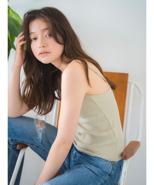 Ungrid（アングリッド）の「深Ｖネックキャミソール（キャミソール・レディース・オフホワイト/ヘザーグレー/ブラック・FREE）」の14枚目の写真