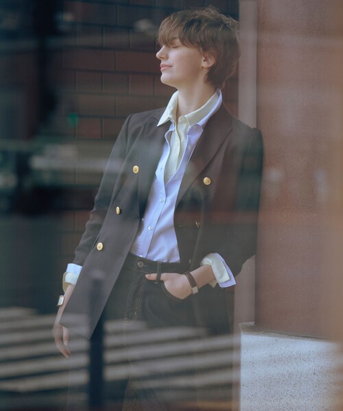 J.PRESS(ジェイプレス)の「【WEB限定・洗える】クラシックピンオックス シャツ(シャツ/ブラウス・レディース・ホワイト系/イエロー系/サックスブルー系・T15/T13)」の5枚目の写真