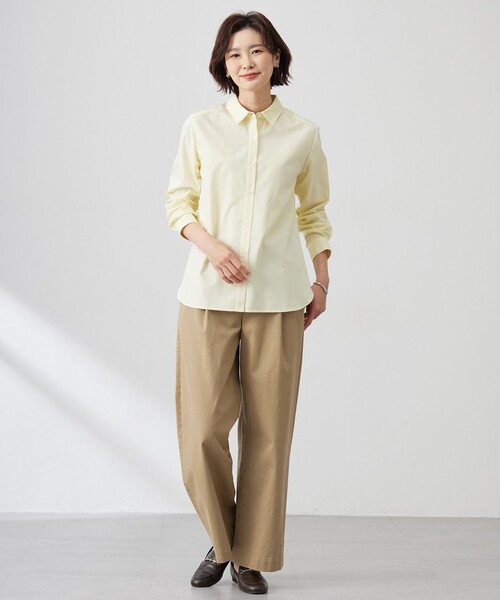 J.PRESS(ジェイプレス)の「【WEB限定・洗える】クラシックピンオックス シャツ(シャツ/ブラウス・レディース・ホワイト系/イエロー系/サックスブルー系・T15/T13)」の11枚目の写真