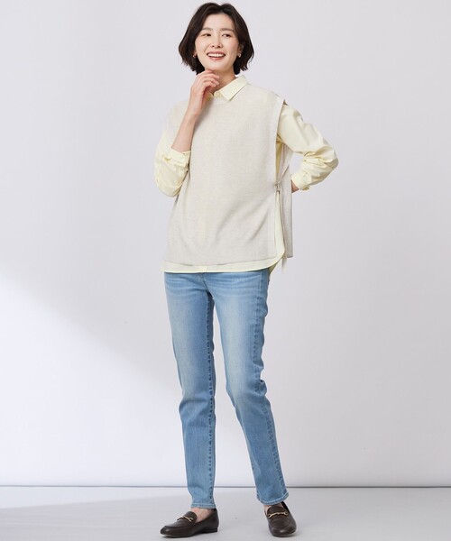 J.PRESS(ジェイプレス)の「【WEB限定・洗える】クラシックピンオックス シャツ(シャツ/ブラウス・レディース・ホワイト系/イエロー系/サックスブルー系・T15/T13)」の14枚目の写真