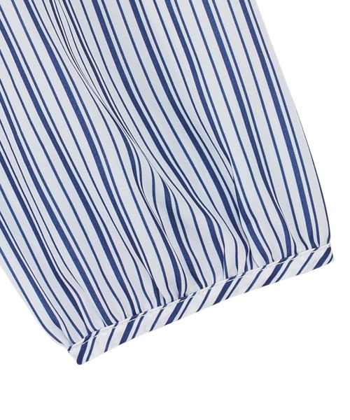 TOKYO SHIRTS（トウキョウシャツ）の「フロントタック ストライプ 長袖レディースブラウス（シャツ/ブラウス・レディース・ブルー/グレー・M/L/LL）」の15枚目の写真