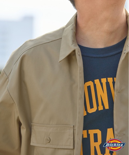 Dickies（ディッキーズ）の「Dickies/ディッキーズ T/Cツイル 半袖ワークシャツ（シャツ/ブラウス・メンズ・ブラック/チャコール/ベージュ・2L/M/L）」の16枚目の写真