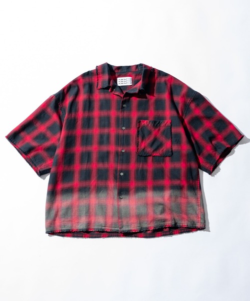 alude 完売品グラデーションチェックシャツ Alfred Alex（アルフレッドアレックス）の「【Alfred Alex