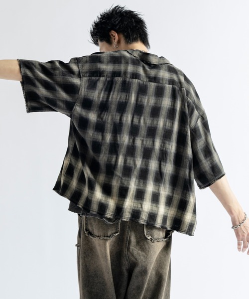 PLAN To(プラントゥ)の「Vintage Design Bleach Gradation Check Shirts - ヴィンテージ加工デザインブリーチグラデーションチェックシャツ(シャツ/ブラウス・メンズ・レッド/チャコールグレー/レッド系その他・LARGE/MEDIUM/SMALL)」の19枚目の写真