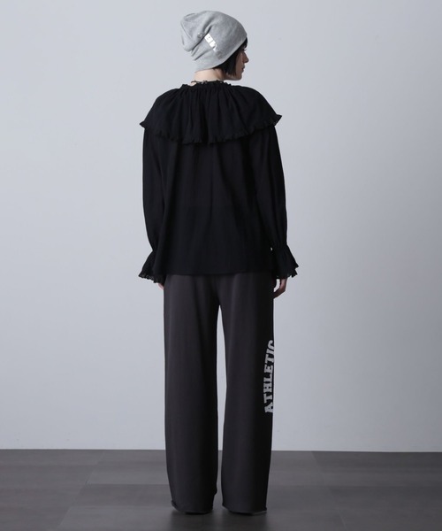 ROSE BUD(ローズバッド)の「(CREOLME)フリルカラーブラウス(シャツ/ブラウス・レディース・ホワイト/ブラック・ONE SIZE)」の4枚目の写真