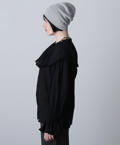 ROSE BUD(ローズバッド)の「(CREOLME)フリルカラーブラウス(シャツ/ブラウス・レディース・ホワイト/ブラック・ONE SIZE)」の7枚目の写真