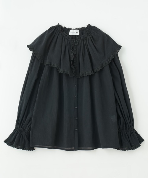 ROSE BUD(ローズバッド)の「(CREOLME)フリルカラーブラウス(シャツ/ブラウス・レディース・ホワイト/ブラック・ONE SIZE)」の10枚目の写真