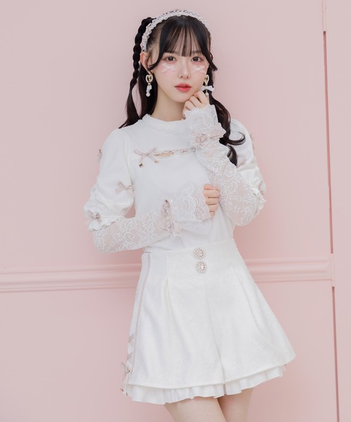 ROJITA(ロジータ)の「総レースサイドラインショートパンツ(その他パンツ・レディース・ブラック/ホワイト/ピンク・FREE)」の4枚目の写真