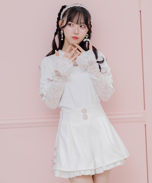 ROJITA(ロジータ)の「総レースサイドラインショートパンツ(その他パンツ・レディース・ブラック/ホワイト/ピンク・FREE)」の5枚目の写真
