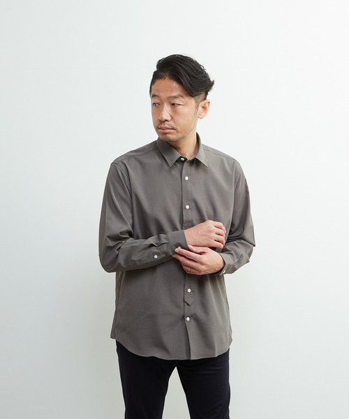 MEN'S MELROSE（メンズメルローズ）の「ドライストレッチポプリンレギュラーカラーシャツ（シャツ/ブラウス・メンズ・ネイビー/グレー/ターコイズブルー・2/3/4）」の20枚目の写真