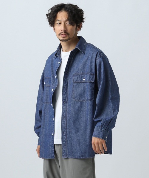 JOYRICH ベースボールシャツ　デニム ペイズリー柄 ベースボールカラー半袖デニムシャツ – streofit